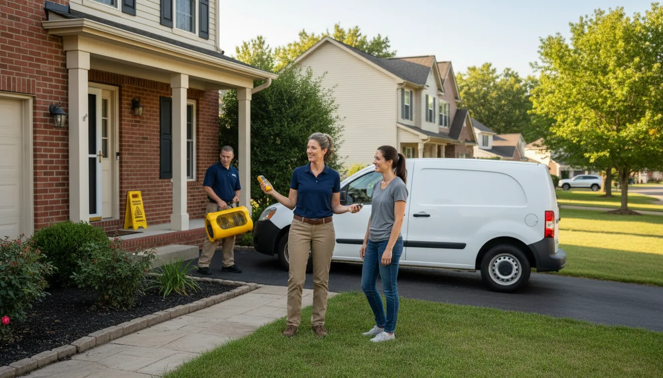 Residential water damage restoration in Junction, TX